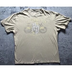 Harley Davidson Augusta Georgia Distressed Graphic Tee Sz. Large Biker Grunge